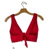 Everlane Bikini Top Women Large Red The Triangle V Neck