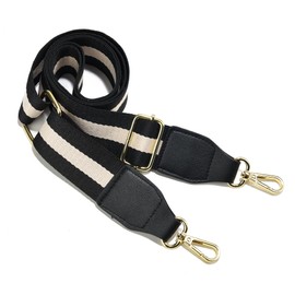 LEMEDE Purse Strap Wide Replacement Crossbody Bag Straps, 1.5" Canvas Handbag Shoulder Strap, Adjustable Tote Belt（Gold Hardware