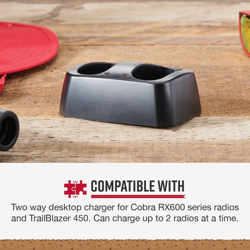 Cobra RX600 Dock Charging Station for 2 Walkie Talkies with