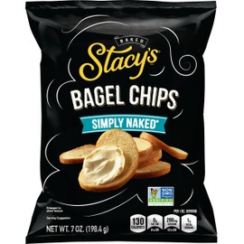 Stacy's Simply Naked Bagel Chips, 7 Ounce Bags (Pack of 12)