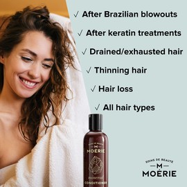Moerie Ultimate Hair Growth Conditioner – For Longer, Thicker, Fuller Hair - Vegan Friendly Volumizing Hair Products – Paraben & Silicone Free – All Hair Types – Reverse Hair Loss – Triple Set