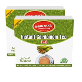 Wagh Bakri Instant Cardamom Chai Tea (Pack of 2)