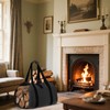 AfitLulu Large Canvas Log Carrier Bag for Wood, Indoor Firewood