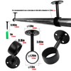 OperSeven 1-1/4 Inch 4 Packs Black Heavy Duty Stainless Steel