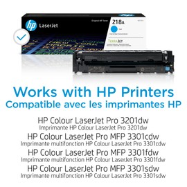HP 218A Cyan Toner Cartridge | Works with Color Laserjet Pro 3201, MFP 3301 Series | W2181A