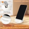 Elegant White Marble Phone Stand with Sound Amplification