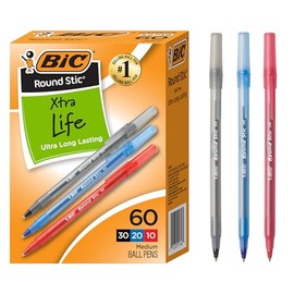 BIC Bolgrafo, varios colores, paquete de 60                                                                                                           
