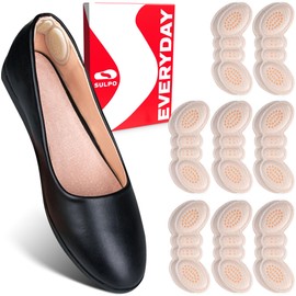 SULPO Fersenpolster Schuheinlagen - 8 Paare Fersenschutz Blasenpflaster - Hackenpolster beige dünn