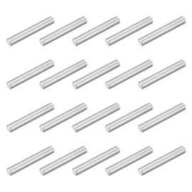 sourcing map 60Pcs M3 x 20mm 304 Stainless Steel Dowel Pin, Cylindrical Shelf Support Peg Pin Parallel Pin Fastener for Mechanical Manufacturing, Industry, Furniture Installation, Silver