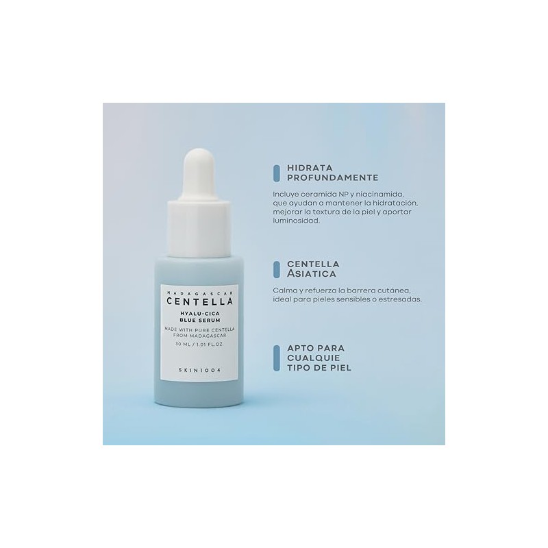 SKIN1004 Madagascar Centella Hyalu-Cica Blue Serum 30ml
