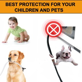 QCSIW 25ft – 3/8 inch White Split Wire Loom Tubing Cord Protector Cable Sleeve – Pet Cord Protector for Cat Chewing, for USB Power Cords Audio Video Wires