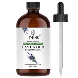 TRATAK ORGANICS Lavender Essential Oil with Premium Dropper - Undiluted Essential Oil for Aromatherapy and Diffuser - Lavender Oil, Huge 4 Oz