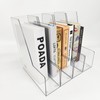 RHONZHAO Vertical File Holder, 4 pack Clear Plastic Document Organizer