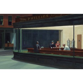 Night Hawks by Edward Hopper - Art Poster 24 x 36 inches