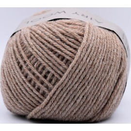 DARUMA 6500 Hand Knitting Yarn, Airy Wool Alpaca, Thick Co., 3, Brown, Approx. 1.1 oz (30 g), 322.4 ft (100 m)