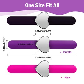 Hilltian - 3 pulseras magnéticas para coser con alfiler, muñequera magnética, soporte magnético para trenzar, morado, rosa, negro