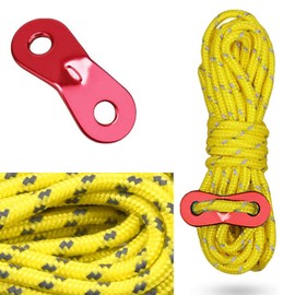 Pack of 8 tent ropes, camping reflective ropes, reflective guy ropes for tent, suitable for outdoor camping, for attaching tents, backpacks and other accessories (yellow)
