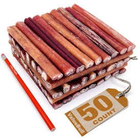 ValueBull Bully Sticks, Low Odor Premium Dog Chews, Thick 6", 50 ct - All Natural, Single-Ingredient, Rawhide-Free, Long-Lasting for Aggressive Chewers, Healthy & Safe