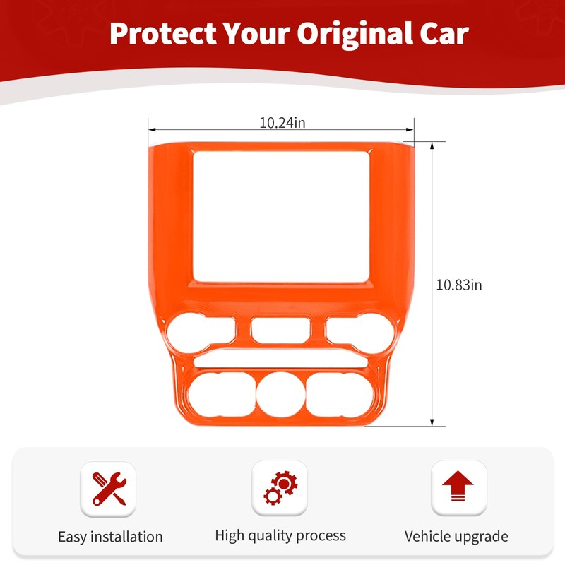 RT-TCZ for RAM Orange Dash Trim AC Control Panel Cover