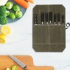 Knife Roll,Chef Knife Roll Bag,Waxed Canvas Knife Roll Case with