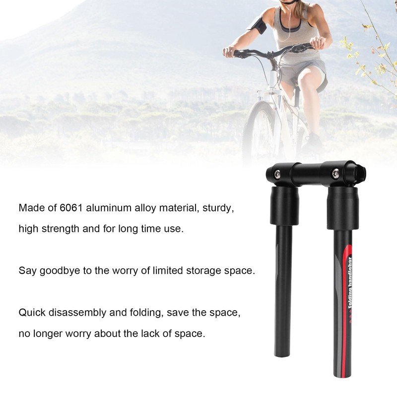 MechKit Folding Bike Handlebar, 90 Degree Foldable Aluminum Alloy Quick