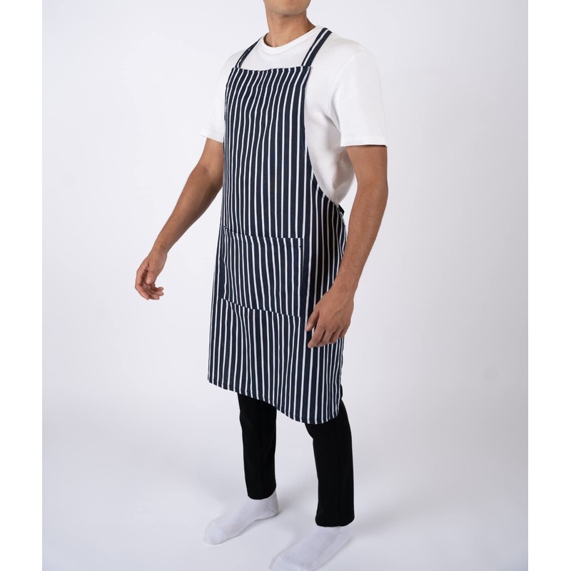 Maria Luxury Bedding & Linen Navy Unisex Adjustable Apron Bib