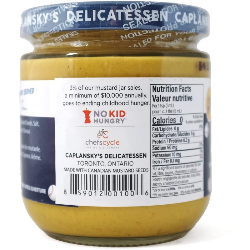 Caplansky’s Deli Mustard - Ballpark - Kosher, Vegan, Non GMO,