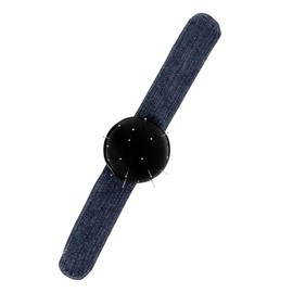 BOHIN France Wrist Pincushion Bracelet - Folding Pin Holder for Sewing Projects, Jeans Blue - 1 Piece