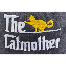J.Ehonace “The Cat Mother” Cotton Baseball Cap – Adjustable Graphic Hat for Cat Lovers, Perfect for Men and Women