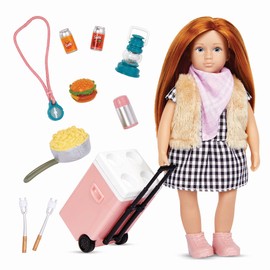 Lori Dolls - Mini Doll & Camping Set - Clothes & Accessories for 6-inch Dolls - Play Food, Cooler, Map & More - Toys for Kids - Jessa’s Camp Set, 3 Years +