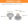 uxcell 50Pcs Silicone Hole Plugs, Grey, 2.5-3mm Hole Size, Set