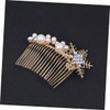DOITOOL 2 Pcs Alloy Simulated Pearl Snowflake Hair Comb Styling