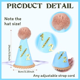 1/2 Birthday Baby Hat Half Year Birthday Headband Hat for Half Cute Decoration for 6th Month as Party Photo Prop for Girls Boys