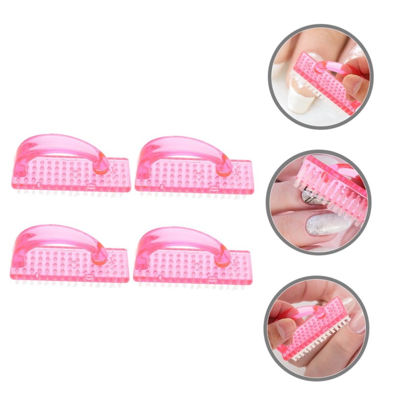 FOMIYES 4pcs Nail Scrub Brush for Fingernails Toenails Cleaning Tools
