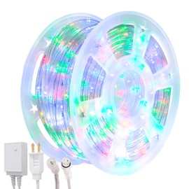 CHORLED Waterproof LED Rope Lights, Connectable & Flexible with 8 Modes, Outdoor Lighting for Deck, Garden, Pool, Patio & Christmas Decor (Multicolor, 100FT)