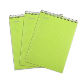 Mintra Office TOP BOUND Durable Spiral Notebooks (Green, College Ruled 3pk)