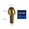 6 Pcs Titanium Stem Bolt Kit, Allen Hex M5x16mm 18mm