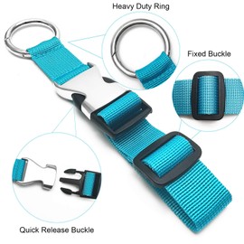 ZOUIQSS Luggage Straps for Adding a Bag, Jacket Gripper, Luggage Straps, Luggage Case for Travel Belt Luggage with Buckle, Adjustable Luggage Accessories (Blue)