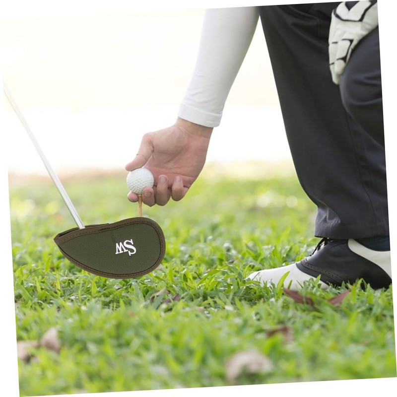 BIUDECO 12pcs Golf Iron Headcovers Thick PU Leather Club Protectors