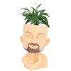 Face Planter Pot with Drainage Hole Man Face Flower Pot