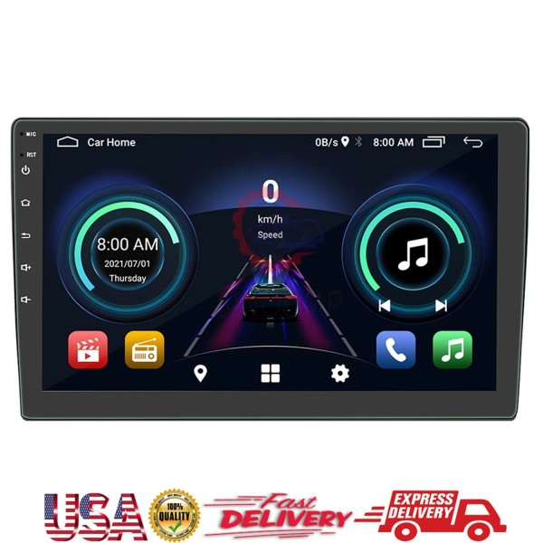 AUTOTO 10.1" Car Stereo Radio Bluetooth Carplay Android 10.1 2Din