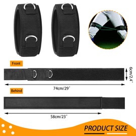 2D Ring Thigh Strap, High Leg Lift Fitness Exercise Accessories, Adjustable Running Football Training Rope Taekwondo Training Band 1 Pair
