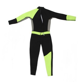 3mm Thickened Wetsuit Womens One Piece Cold Proof Warm Diving Suit Long Sleeve Waterproof Wetsuit For Swimming Snorkeling Yellow Grey Black XL