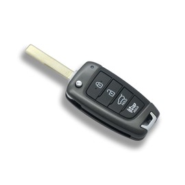 SEGADEN Replacement Key Shell Compatible with Hyundai Accent Elantra Kona Santa Fe Veloster 4 Button Keyless Entry Flip Remote Key Case Fob PG185B