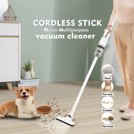 GTSTEG New Model Cordless Vacuum Cleaner, Powerful Stick Vacuum for Hardwood Floor, 35 Min Rechargeable Battery, 4 in 1 Lightweight Upright Vacuum for Pet Hair Carpet (1)