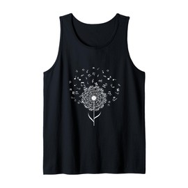 Funny Music Notes Gift - Dandelion Flower Tank Top