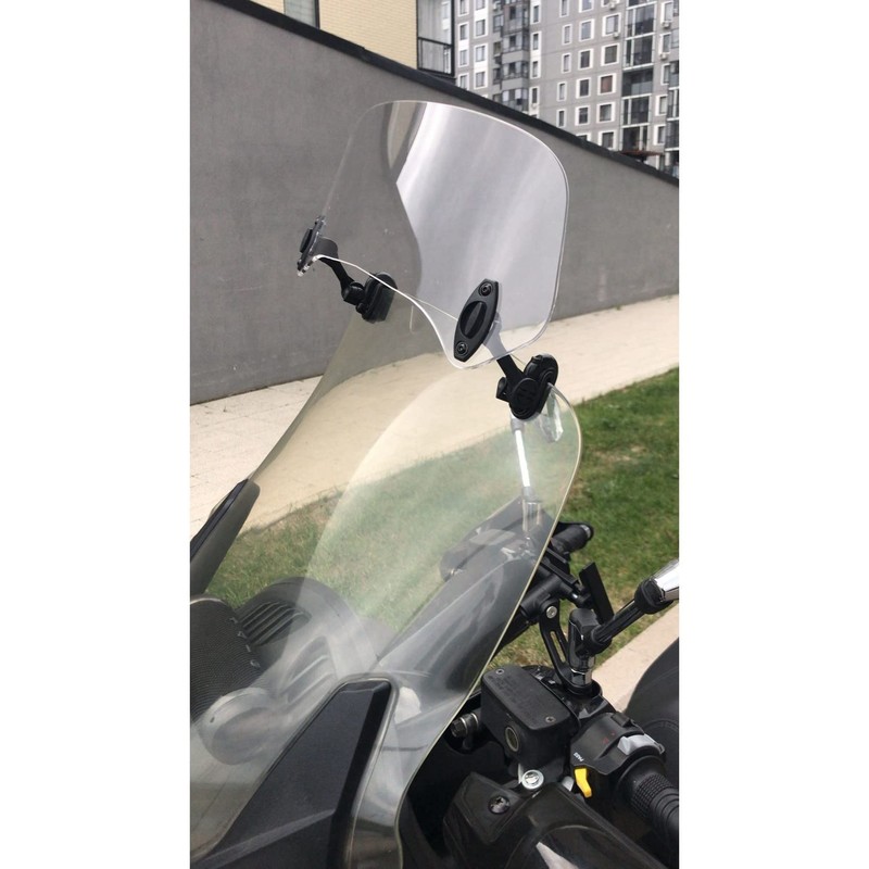 Dovhmoh Transparent Color, Universal Motorcycle Adjustable, Windscreen Extension, Windshield Spoiler,