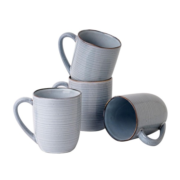 famiware Tempus Coffee Mugs Set of 4, 14 oz Coffee