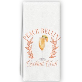 Bnzolyoia Peach Bellini - Toallas de cocina - Toallas de bar para batender, melocotón Bellini regalos para los amantes de los cócteles, cóctel, bar, club, toallas de mano para cocina, baño, 16 x 24
