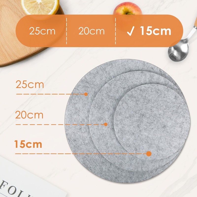 SOSMAR Pack of 8 Felt Coasters, Felt Underlay for Pots,
